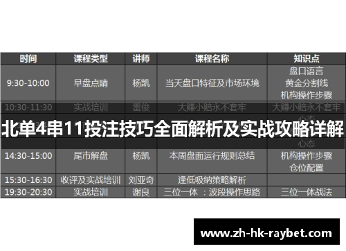 北单4串11投注技巧全面解析及实战攻略详解
